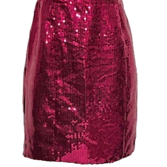 FOREVER 21 Hot Pink Fitted Sequin Dress Size Large NWT (Partial Tag) - Picture 13 of 16